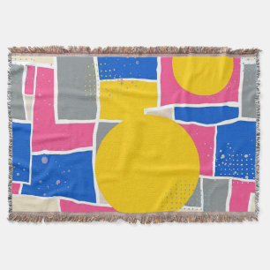 Cobertor Pincelada Abstrata Retro (14)