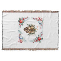 Pine Cone Cercado Por Fio E Ornamentos