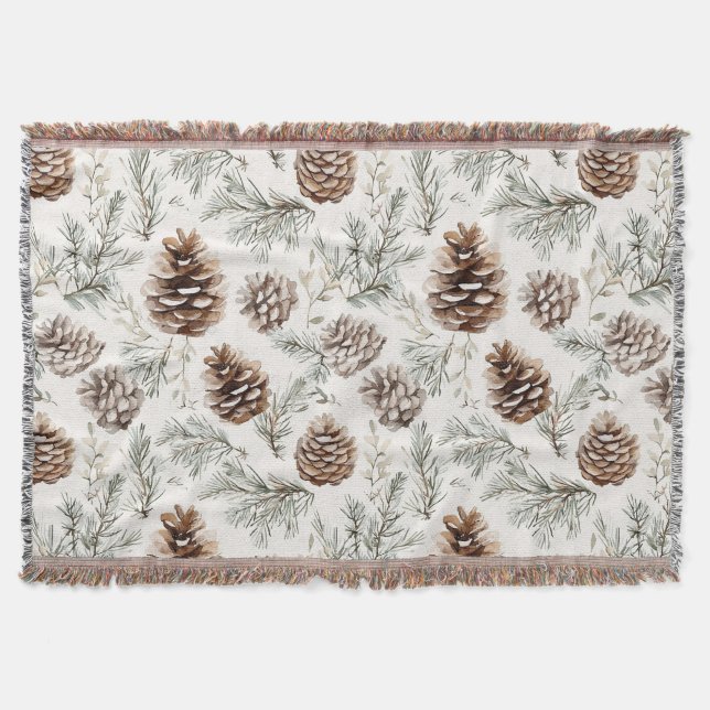 Cobertor Pine de Natal Cones (Frente)