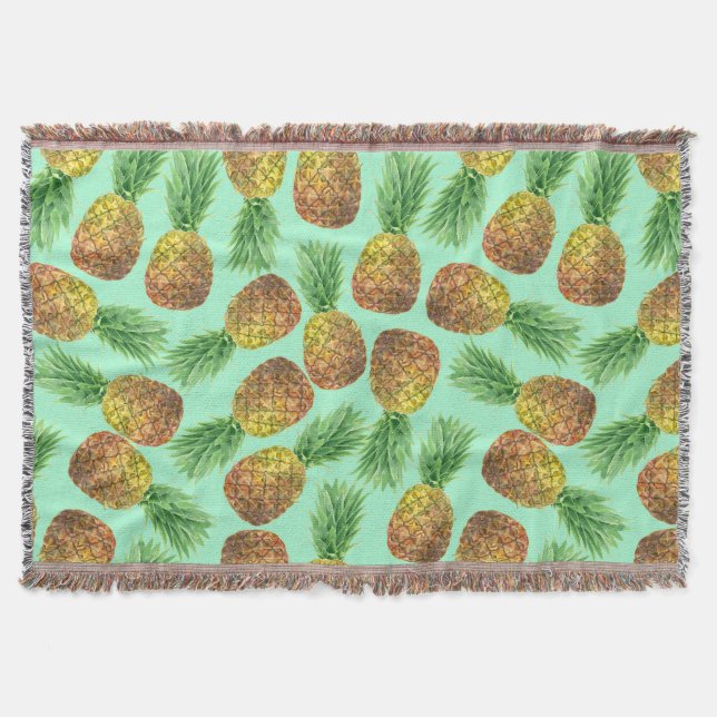 Cobertor Pineanases aquarela 2 (Frente)