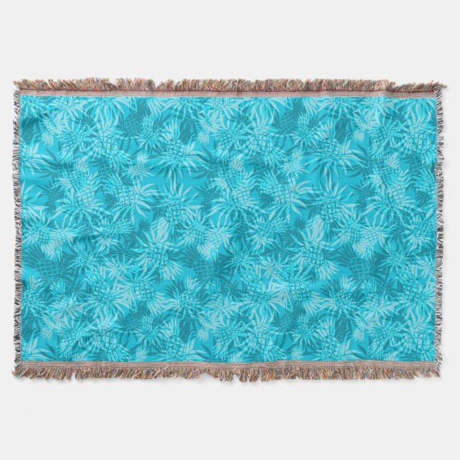 Cobertor Pineapple Camo Hawaiai Throw Blanket (Frente)