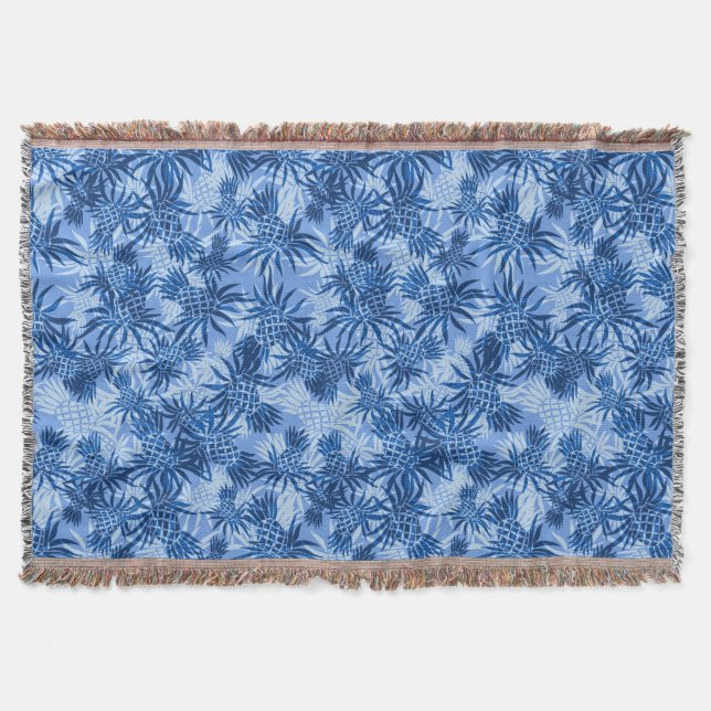 Cobertor Pineapple Camo Hawaiai Throw Blanket (Frente)