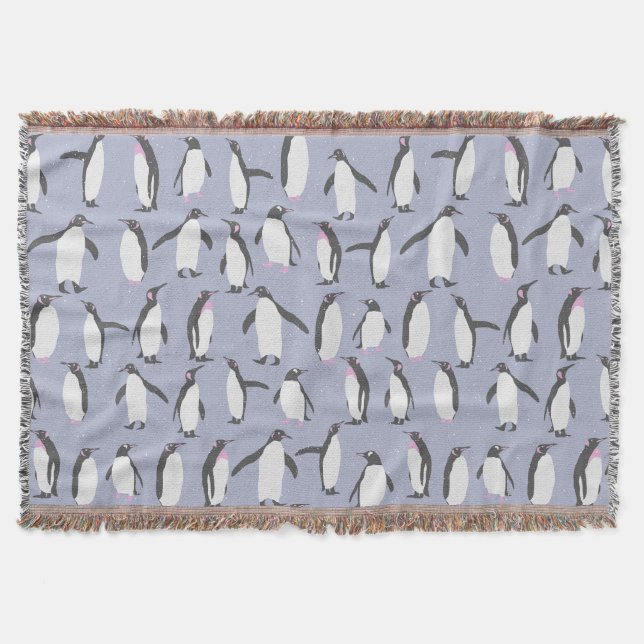 Cobertor Pinguins de inverno padrão perfeito + suas ideias (Frente)