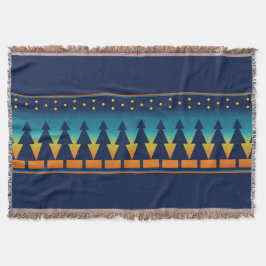 Cobertor Pinheiros Sunset do Sudoeste Azul