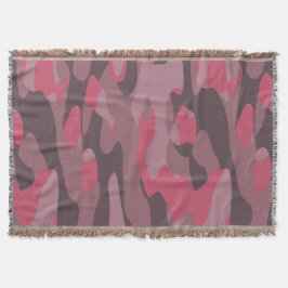 Cobertor pink and mauve Camo abstract