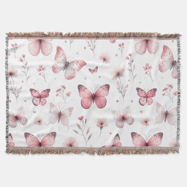 Cobertor Pink Butterflies  (Frente)