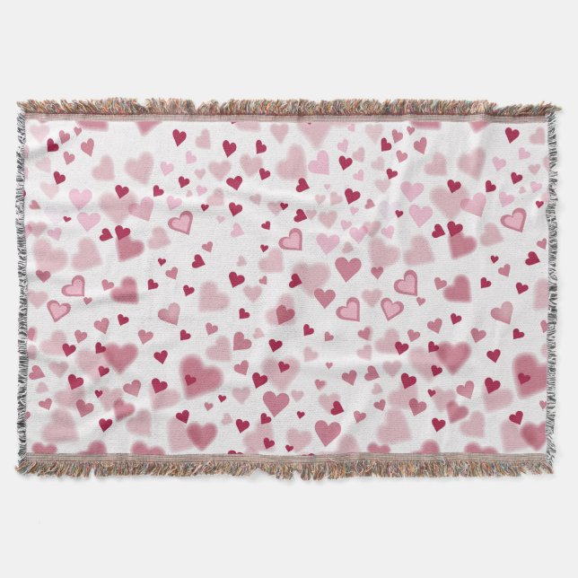 Cobertor  Pink Lovely Hearts Pattern  (Frente)
