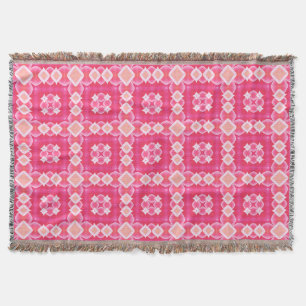 Cobertor Pink quadrado abstrato floral padrão de bebê