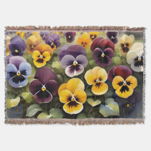 Cobertor Pintura a aquarela e púrpura