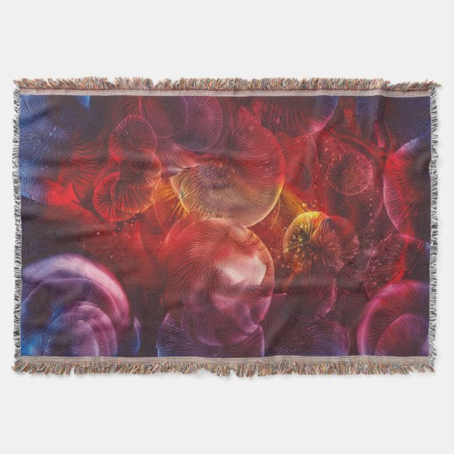 Cobertor Pintura Abstrata de Fantasia Pintada à Mão (Frente)