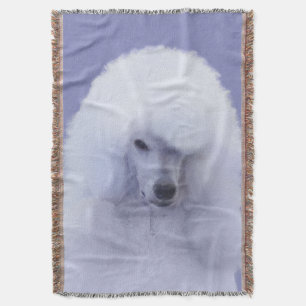 Cobertor Pintura Branca de Poodle Padrão - Arte Cão Origina