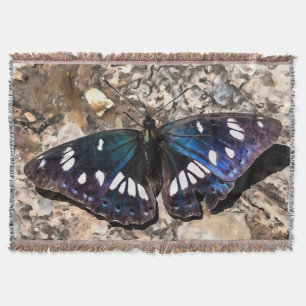 Cobertor Pintura da Borboleta Azul Almirante Branco do Sul