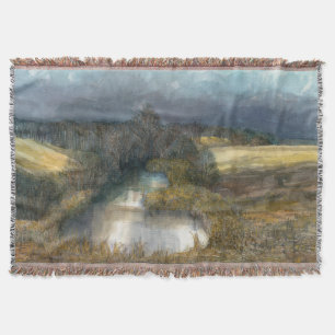 Cobertor Pintura de aquarela de outono