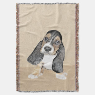 Cobertor Pintura De Cachorro De Basset - Arte De Cão Origi