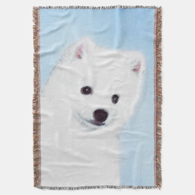 Cobertor Pintura de Cachorro Eskimo Americano - Arte Origin (Frente Vertical)