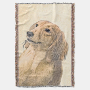 Cobertor Pintura de Dachshund (Longhaired) - Arte de Cão O