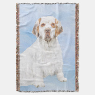Cobertor Pintura de Espanhol Clumber - Arte de Cachorro Ori