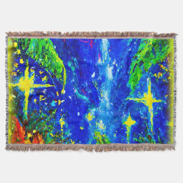 Cobertor Pintura De Estrelas Da Selva. Comprar Agora (Frente)