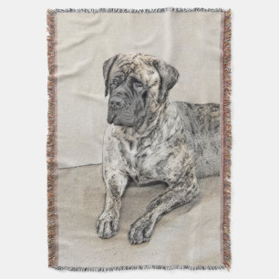Cobertor Pintura de Mastiff Inglês (Brindle) - Arte Canina