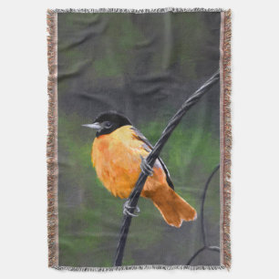 Cobertor Pintura de Oriole - Arte de Pássaro Original