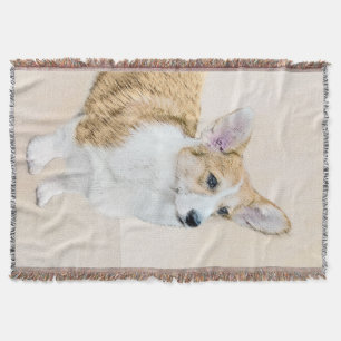 Cobertor Pintura de Pembroke Welsh Corgi - Arte Original pa