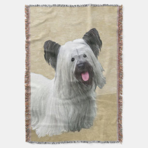 Cobertor Pintura de Skye Terrier - Arte de Cachorro Origina