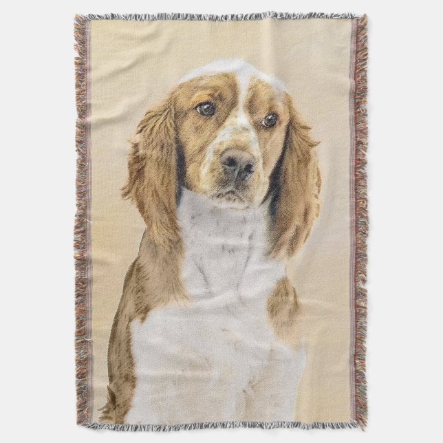 Cobertor Pintura do Welsh Springer Spaniel - Arte Original  (Frente Vertical)