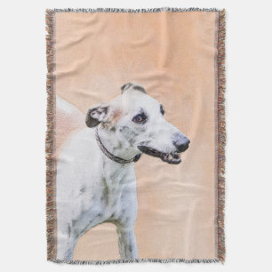 Cobertor Pintura em Greyhound - Arte em Cachorro Original