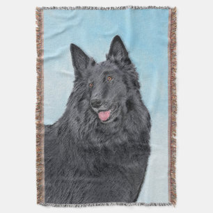 Cobertor Pintura em Sheepdog Belga - Arte em Cachorro Origi