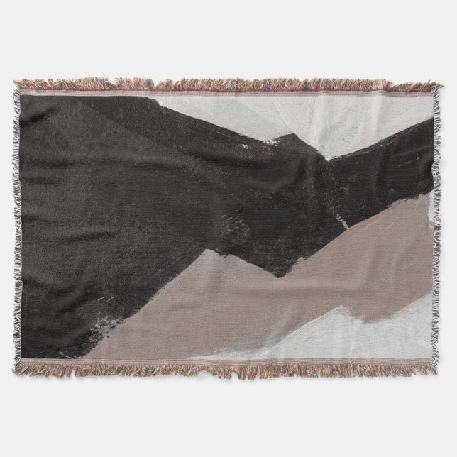 Cobertor Pintura mista, design abstrato minimalista. (Frente)