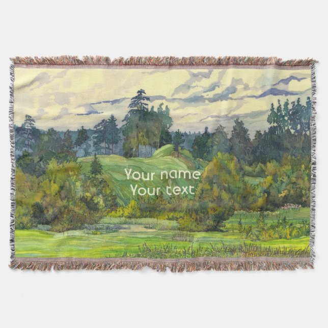 Cobertor Pinturas que pintam aquarela na seda (Frente)