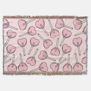 Cobertor Pirulitos Cor-de-Rosa, Pirulitos em Forma de Coraç