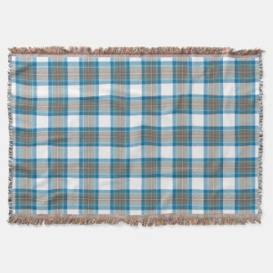 Cobertor PixDezines clã stewart tartan azul laranja