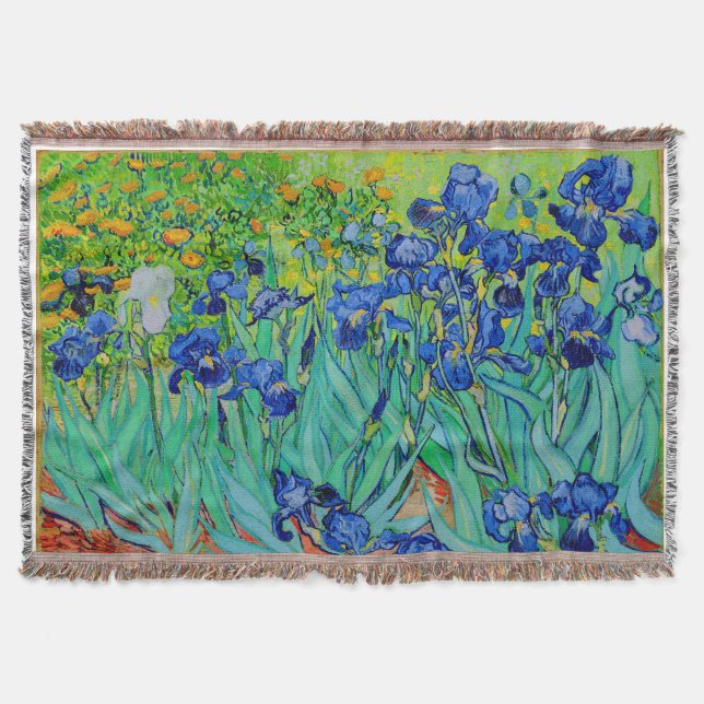 Cobertor PixDezines van gogh irises/ruas. Remy (Frente)