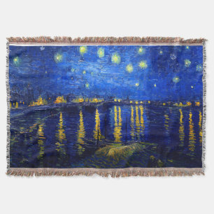Cobertor PixDezines Van Gogh noite estrelada sur Rhone