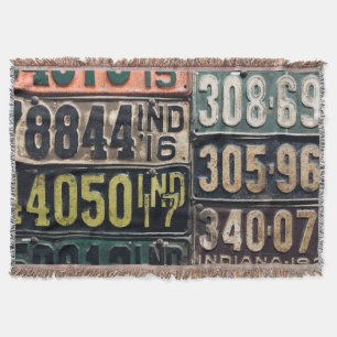 Cobertor Placas De Licença Vintage