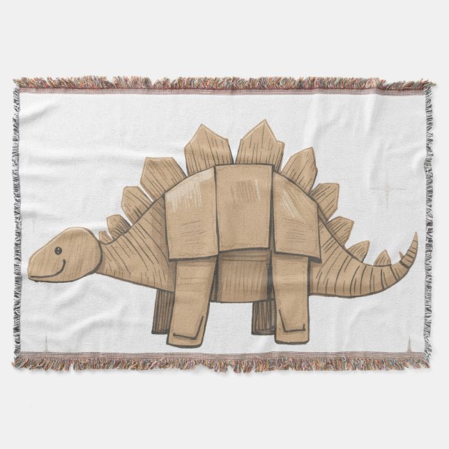 Cobertor Plaid Décoratif avec Adorable Dinosaure Cartoon (Frente)