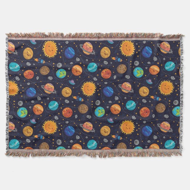 Cobertor Planetas felizes Jogam (Frente)