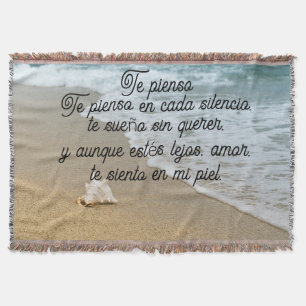 Cobertor Poema de amor em espanhol