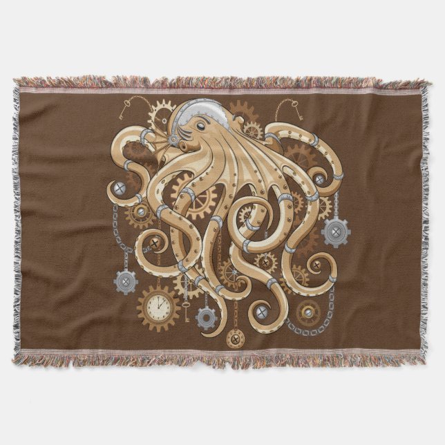 Cobertor Polvo Steampunk Retro Fantasia Mecânica (Frente)
