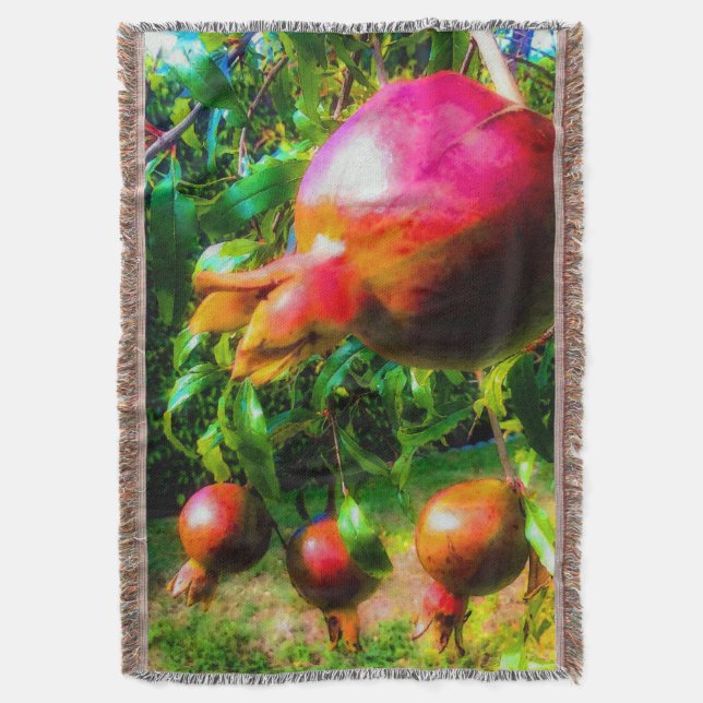 Cobertor Pomegranatos na árvore (Frente Vertical)