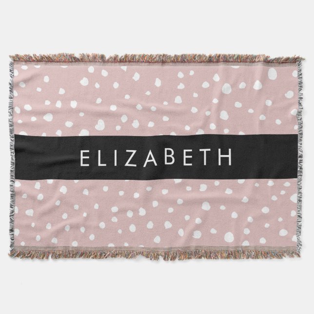 Cobertor Pontos Dalmáticos Rosa, Pontos Dalmáticos, Seu Nom (Frente)
