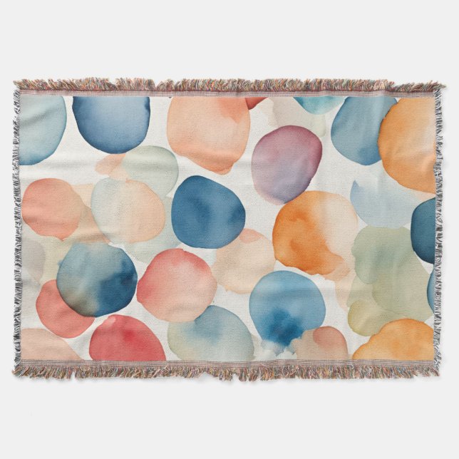 Cobertor Pontos de Aquarela Serene (Frente)