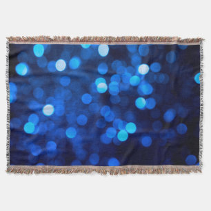 Cobertor Pontos de luz azul abstratos