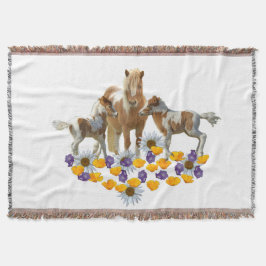 Cobertor Pony Family in Flowers