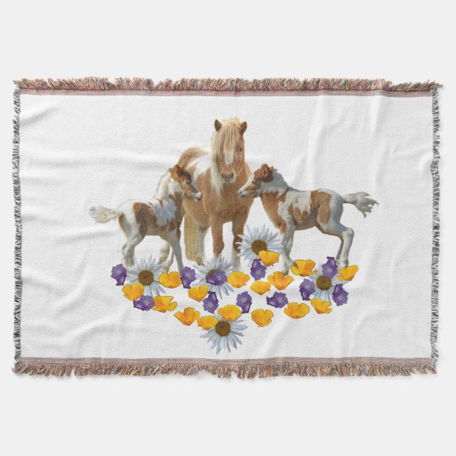 Cobertor Pony Family in Flowers (Frente)