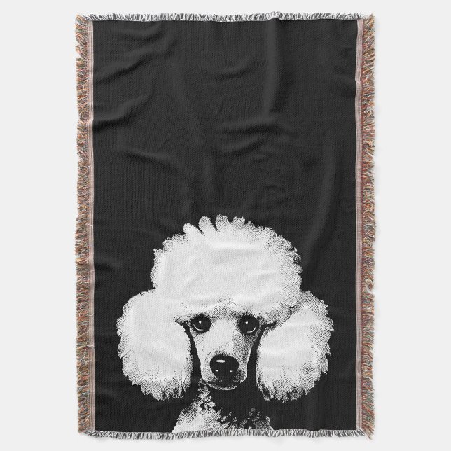Cobertor Poodle Retro Chic Pop Art (Fun Retro Chic Pop Art Poodle Throw Blanket)