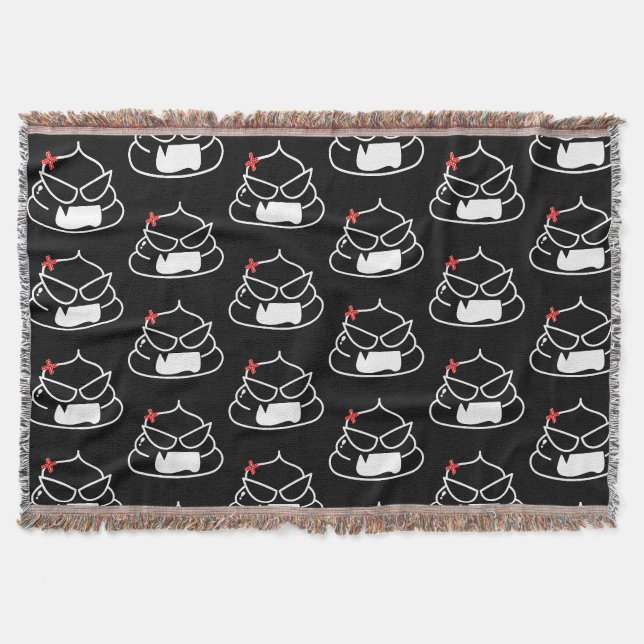 Cobertor Poop zangado - Brootsch, o PooPoo (Frente)