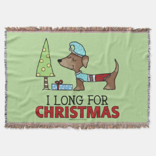 Cobertor Por muito tempo para o Natal-Dachshund