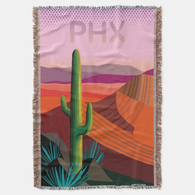 Cobertor Poster de viagens da arizona | de Phoenix (Frente Vertical)